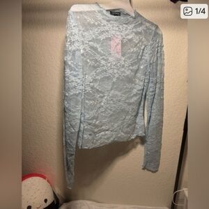 NWT Small Sheer Blue Shirt